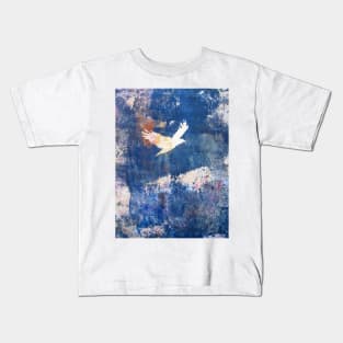 White Bird Flying Above the Clouds Kids T-Shirt